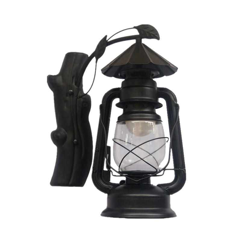 Sikunuo | Black/Bronze/Copper Kerosene Wall Lighting Coastal Clear Glass 1 Light Outdoor Wall Lamps Light