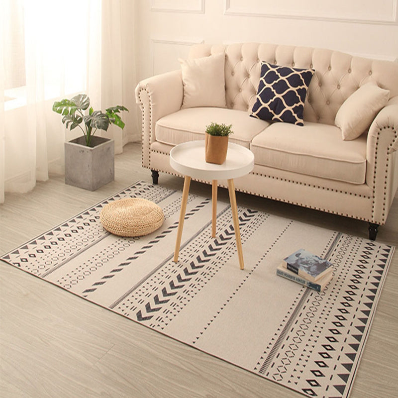 Sikunuo | Southwestern living room carpet Multicolored Color block Indoor carpet Polyester Non-slip carpet Stain resistant Flooring