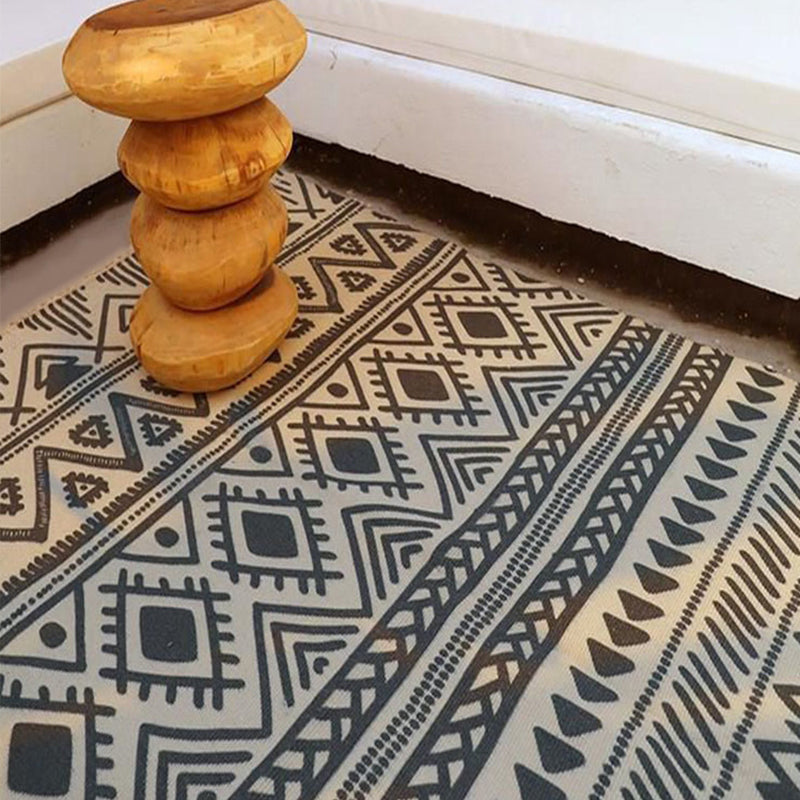Sikunuo | Southwestern living room carpet Multicolored Color block Indoor carpet Polyester Non-slip carpet Stain resistant Flooring