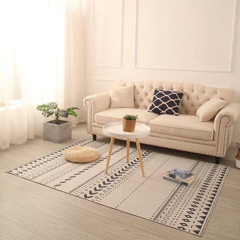 Sikunuo | Southwestern living room carpet Multicolored Color block Indoor carpet Polyester Non-slip carpet Stain resistant Flooring