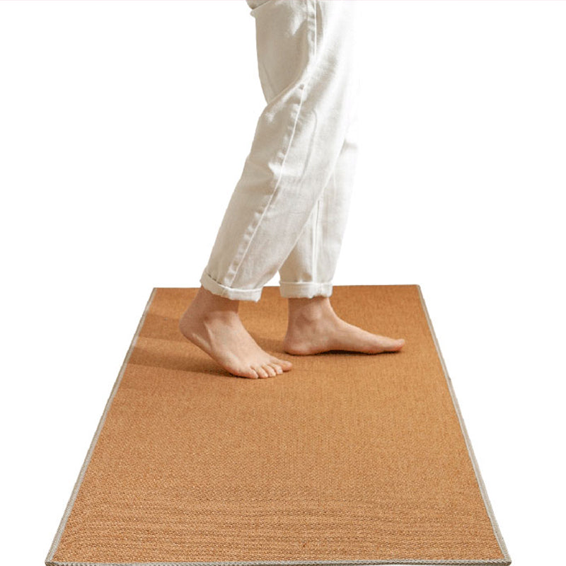 Sikunuo | Rustic Solid Color Rug Multi-Color Jute Indoor Rug Non-Slip Backing Pet Friendly Easy Care Area Group for Bedroom