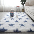 Sikunuo | Calming Living Room Rug Multicolored Pattern Indoor Rug Shag Non-Slip Backing Pet Friendly Area Carpet