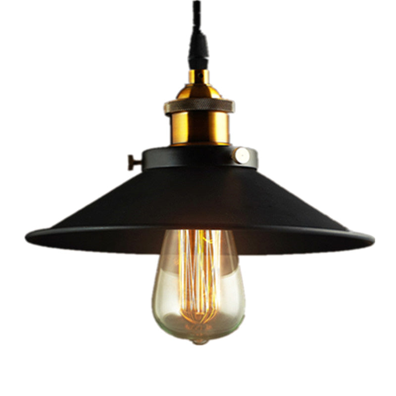 Sikunuo | Adjustable Gradual Shade Metal Wall Lamp Vintage 1 Bulb Bedroom Reading Wall Light in Black