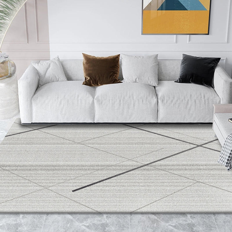 Sikunuo | Formal Living Room Rug Multicolor One Stage Color Indoor Rug Synthetic Non-Slip Back Pet Friendly Area Rug
