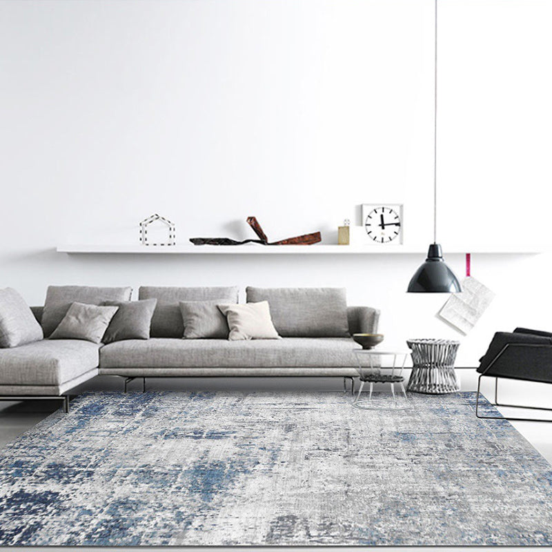 Sikunuo | Relaxing Living Room Rug Multicolored Abstract Printed Indoor Rug Polyester Non-Slip Rug Pet-Friendly Area Rug
