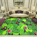 Sikunuo | Novelty 3D Ocean printed rug Multicolored Polyester rug with non-slip backing Easy-care rug for the living room