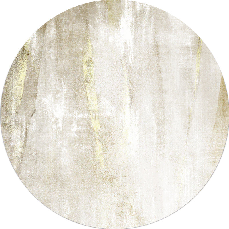 Sikunuo | Casual Living Room Rug Multi-Colored Abstract Printed Indoor Rug Polyester Pet-Friendly Stain-Resistant Rug