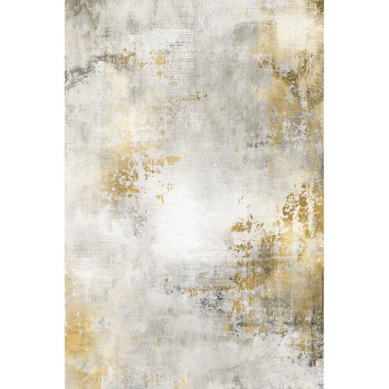 Sikunuo | Modern abstract print carpet Multicolor polypropylene area rug non-slip backing pet-friendly area rug for room