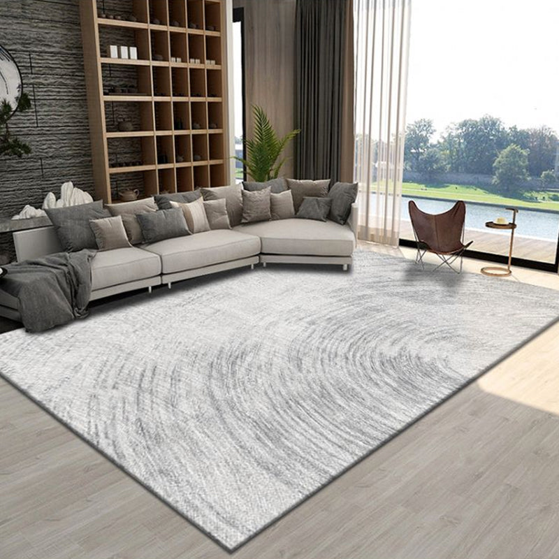 Sikunuo | Scandinavian Bedroom Rug Multicolor Abstract Printed Indoor Carpet Polyester Non-Slip Washable Area Rug