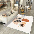 Sikunuo | Casual Living Room Rug Multicolored Color Blocked Rug Polypropylene Non-Slip Easy to Care Indoor Rug