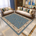 Sikunuo | Asian Living Room Carpet Multicolor Floral Printed Carpet Indoor Polypropylene Pet-Friendly Easy Care Area Rug