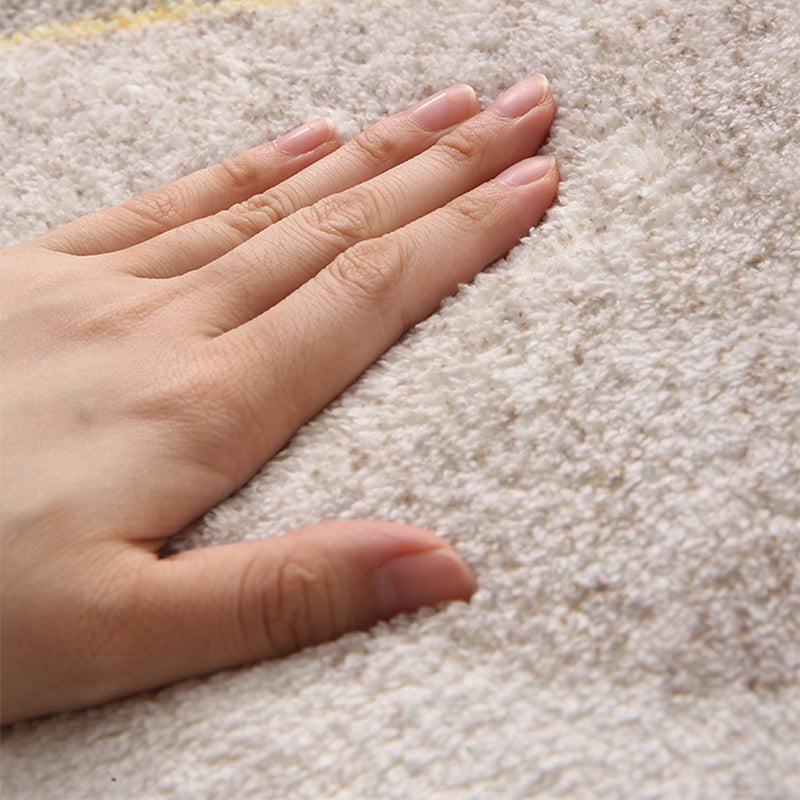 Sikunuo | Comfort Hand-printed Carpet Multicolored Lambswool Area Rug Non-slip Back Easy-care Indoor Rug for the Bedroom