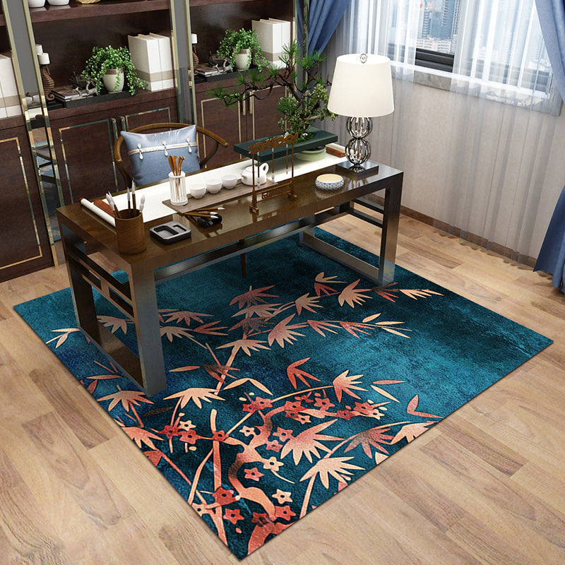 Sikunuo | Multi-Color Pattern Rug Polypropylene Asia Indoor Rug Non-Slip Back Stain-Resistant Area Rug for Living Room