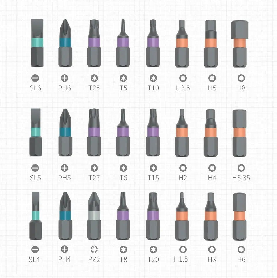Sikunuo | 24-in-1 Ratchet Screwdriver Set for Precise Assembly Work