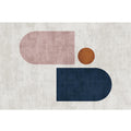 Sikunuo | Relaxing Color Box Rug Multicolored Synthetic Indoor Rug Non-Slip Back Pet-Friendly Area Rug for Living Room