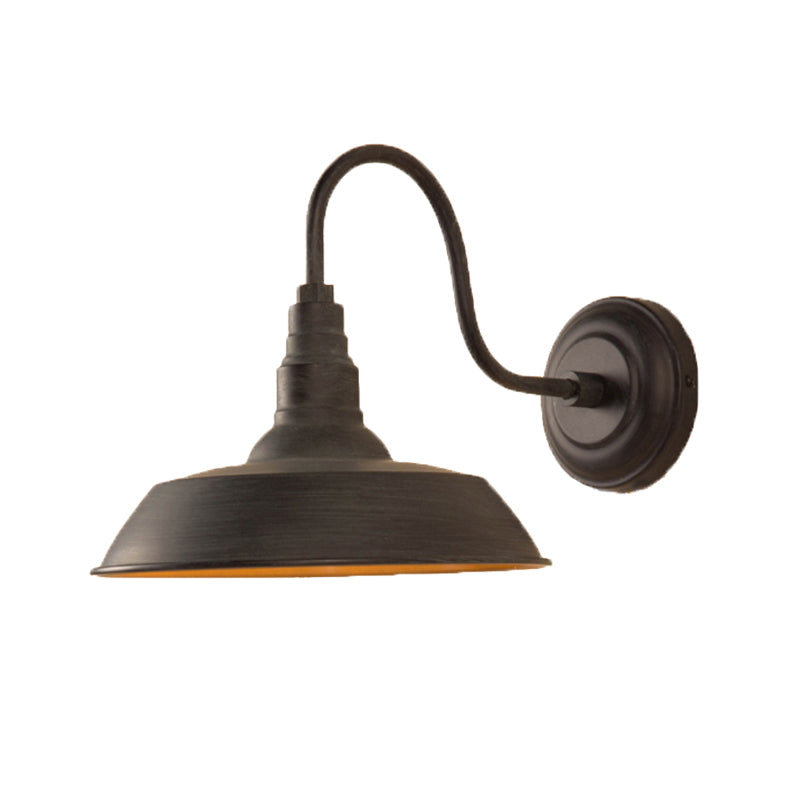 Sikunuo | Single bulb wall lighting industrial pot lid-shaped iron wall lights