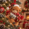 Highland Cow Christmas Cash Holder Ornament
