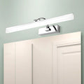 Sikunuo | Acrylic Slim Vanity Light Contemporary Style LED Chrome Finish Wall Lamp for Bathroom, 16"/19.5" Diameter