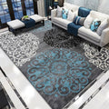 Sikunuo | Retro living room rug multicolored floral pattern indoor rug polyester non-slip fringed edge rug