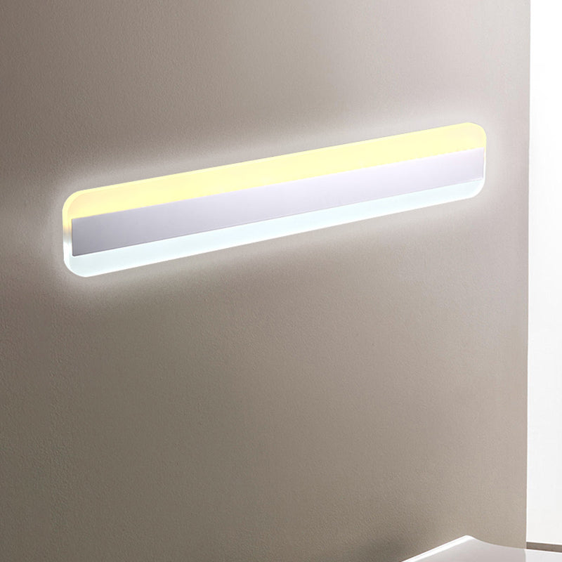 Sikunuo | 31.5"/39"/47" Width linear makeup mirror light modern acrylic LED bathroom light above the mirror with reflector