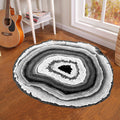 Sikunuo | Modern 3D-printed rug Multicolored synthetic rug with non-slip backing Machine washable rug for bedroom