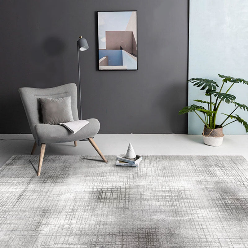 Sikunuo | Scandinavian abstract printed rug multicolored polypropylene rug for indoors non-slip underside pet-friendly area rug for the living room