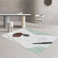 Sikunuo | Scandinavian abstract printed rug multicolored synthetic indoor rug pet-friendly easy-care washable rug for room