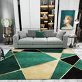 Sikunuo | Calming geometric printed rug Multicolored polyester indoor rug Easy care pet-friendly area rug for living room