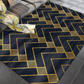 Sikunuo | Simple rug for the living room multicolored geometric printed rug cotton blend non-slip backing easy care rug