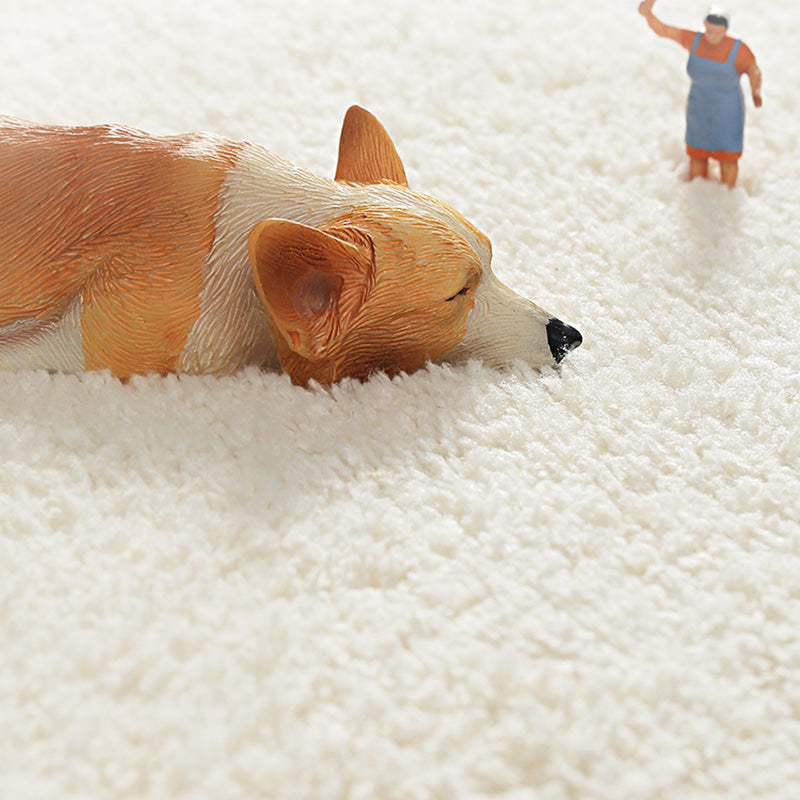 Sikunuo | Multicolor Novelty Carpet Lambswool Cartoon-printed Carpet with Non-slip Backing Easy-care Indoor Carpet for Kids