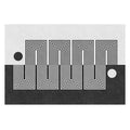 Sikunuo | Black Gray-White Striped Carpet Cotton Blend Novelty Area Rug Non-Slip Backing Machine Washable Indoor Rug for Room