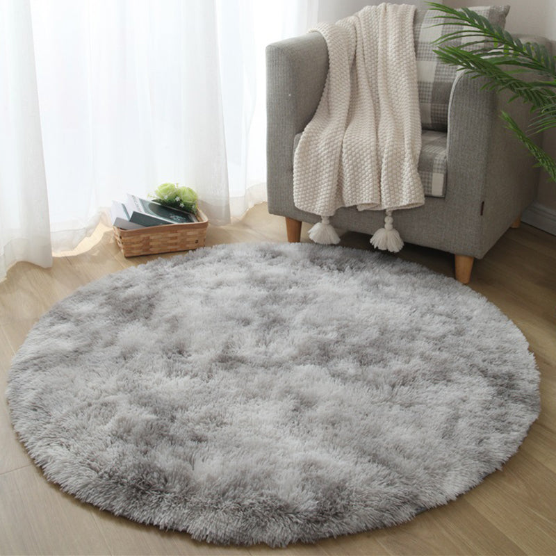 Sikunuo | New item Solid Color Rug Multicolored Fluffy Rug Non-Slip Backing Pet-Friendly Stain-Resistant Rug for Bedroom
