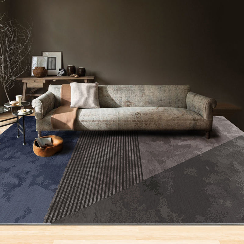 Sikunuo | Luxurious geometric printed carpet multicolor cotton blend indoor carpet easy to care for pet friendly area rug for living room