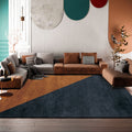Sikunuo | Luxurious geometric printed carpet multicolor cotton blend indoor carpet easy to care for pet friendly area rug for living room
