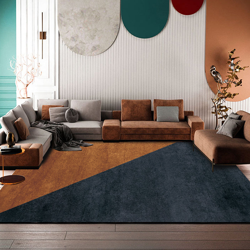 Sikunuo | Luxurious geometric printed carpet multicolor cotton blend indoor carpet easy to care for pet friendly area rug for living room