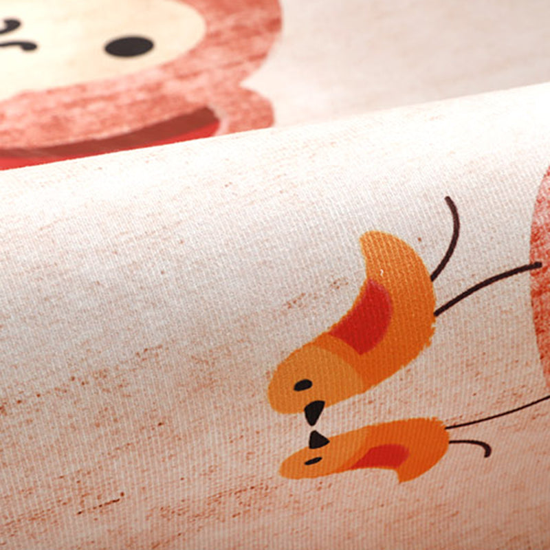 Sikunuo | Casual Kids Room Rug Multicolor Cartoon Pattern Indoor Rug Cotton Blend Non-Slip Pet Friendly Area Rug