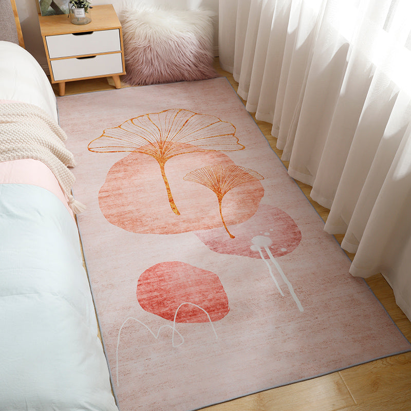 Sikunuo | Casual Kids Room Rug Multicolor Cartoon Pattern Indoor Rug Cotton Blend Non-Slip Pet Friendly Area Rug