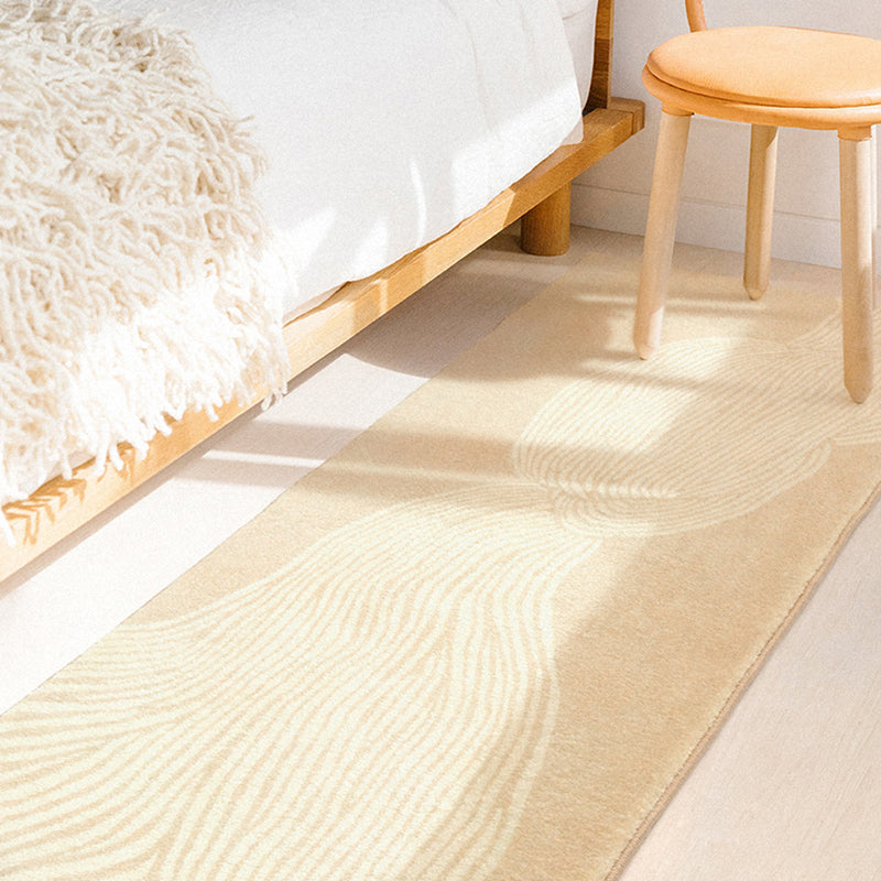 Sikunuo | Simplicity Striped Printed Rug Multi-Color Superfiber Area Rug Non-Slip Stain-Resistant Easy Care Indoor Rug for Home