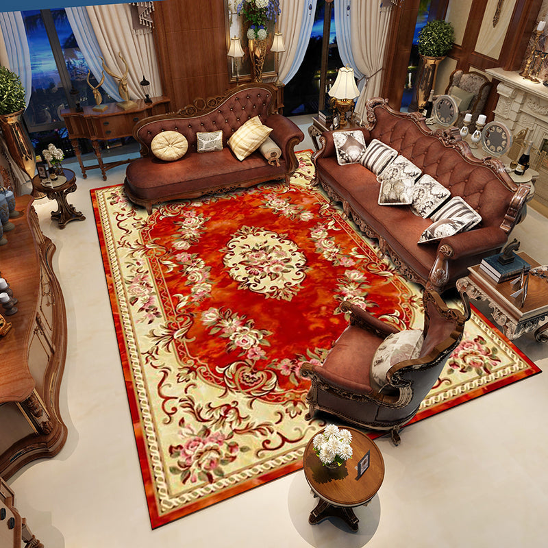 Sikunuo | Multicolored Novelty Rug Cotton Blend Plaid Pattern Area Rug Non-Slip Pet Friendly Carpet for the Living Room