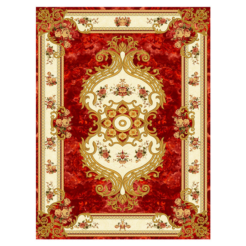 Sikunuo | Multicolored Novelty Rug Cotton Blend Plaid Pattern Area Rug Non-Slip Pet Friendly Carpet for the Living Room