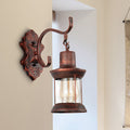 Sikunuo | Weather Copper A Light Wall Lamp Rustic Style Clear Glass Petroleum Lighting Fixture