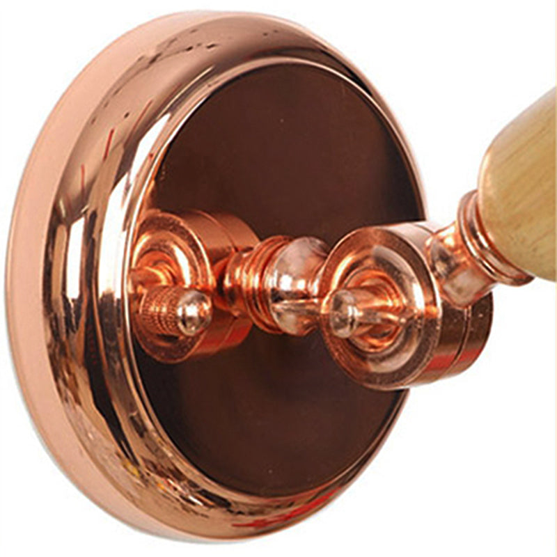 Sikunuo | 1 Bulb Globe Wall Mounted Light Fixture Rustic Rose Gold Clear Glass Lighting with Retractable Arm