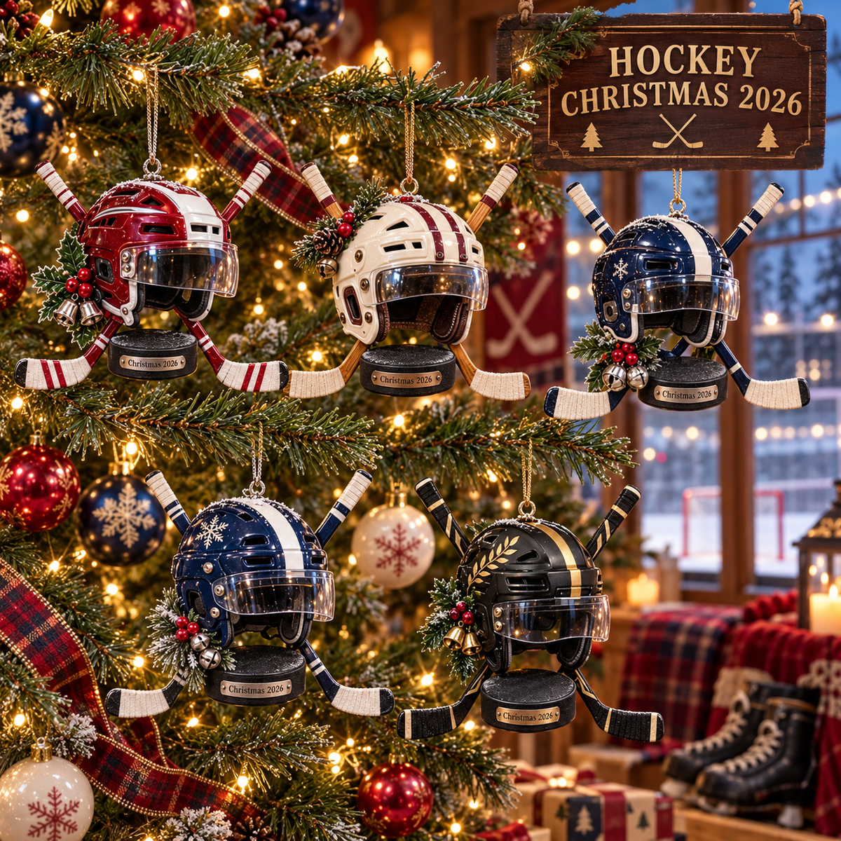 2026 Hockey Christmas Ornaments