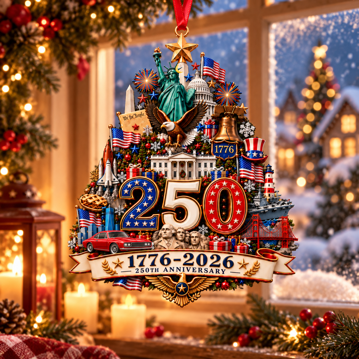 2026 250th Anniversary Christmas Ornament