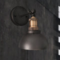 Sikunuo | Dome Restaurant Wall Light Metal 1 Light Modern Style Adjustable Wall Lamp in Black