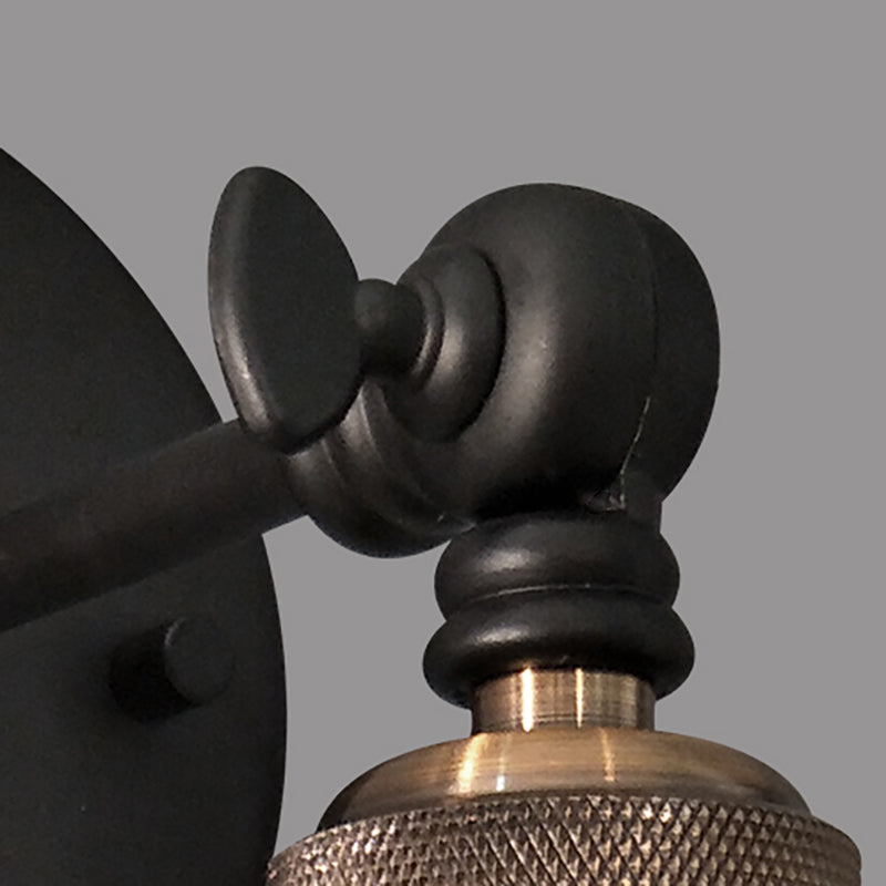 Sikunuo | Dome Restaurant Wall Light Metal 1 Light Modern Style Adjustable Wall Lamp in Black