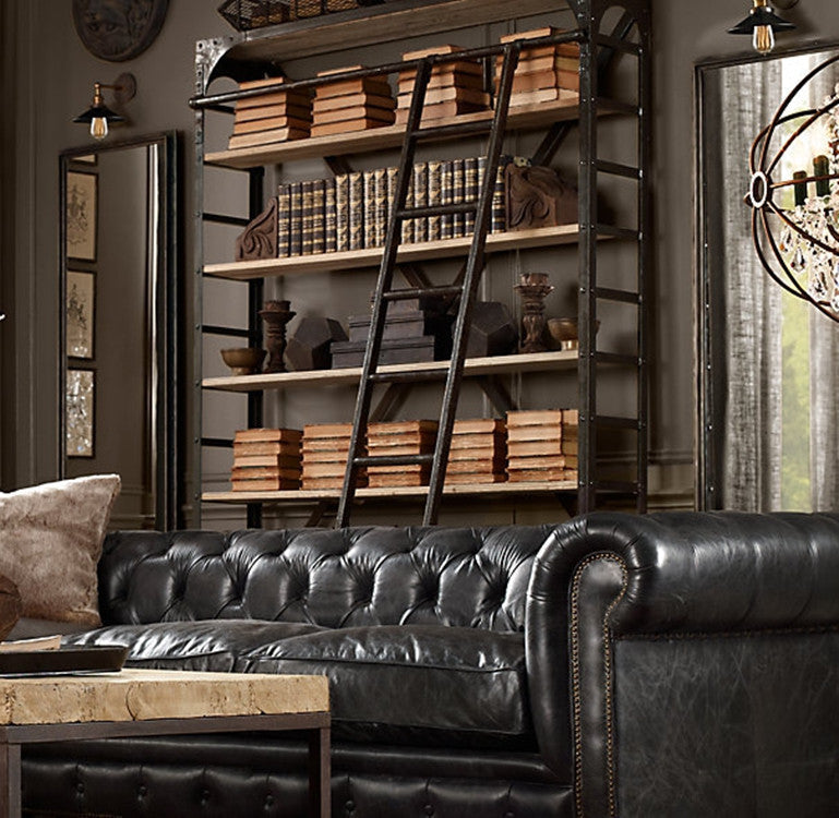 Sikunuo | Vintage Industrial Style Wall Light Single Light with Flat Round, Flared Metal Shade for the Bar