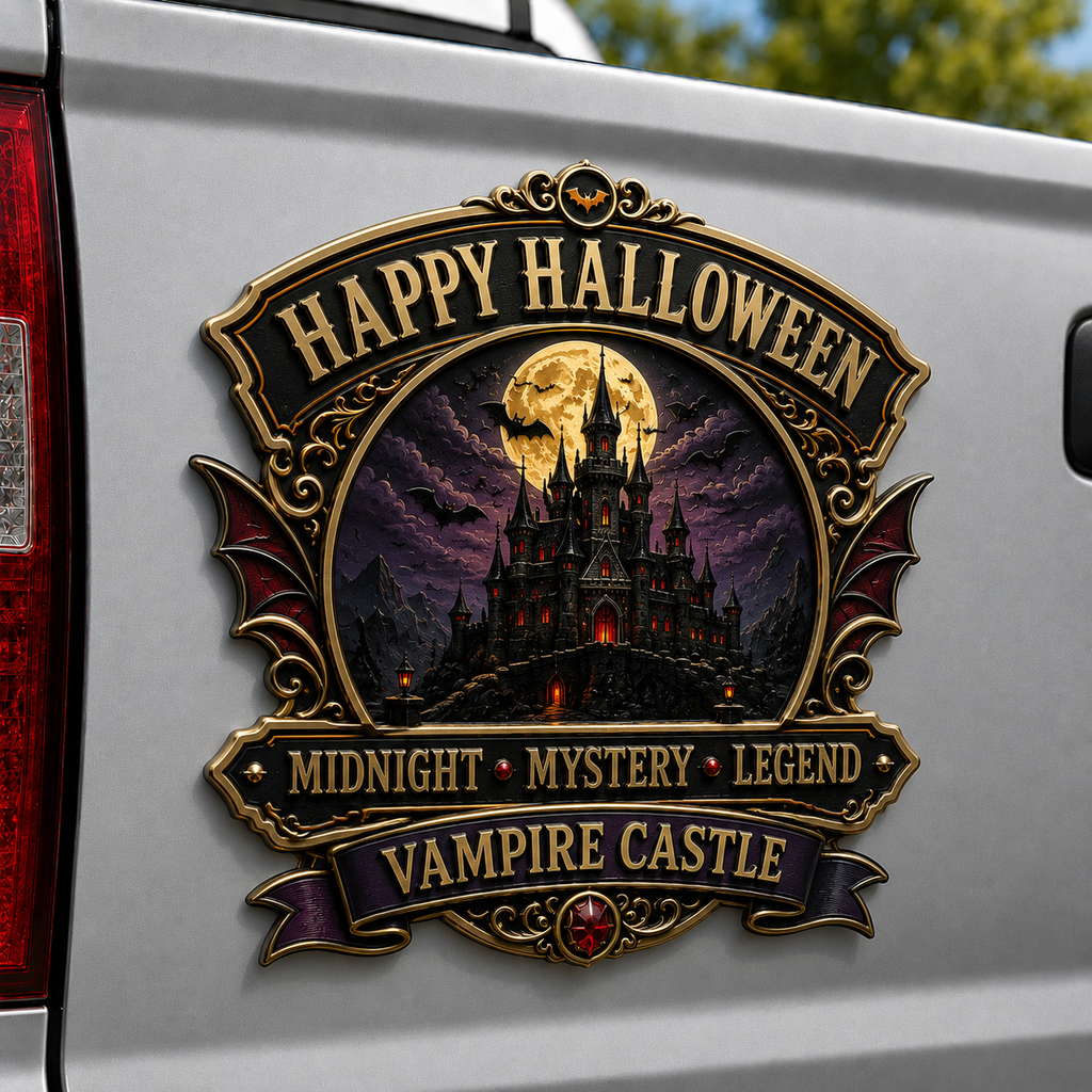 Happy Halloween Metal Car Emblem