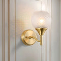 Sikunuo | Spherical prism glass wall lamp minimalist single light brass wall lamp