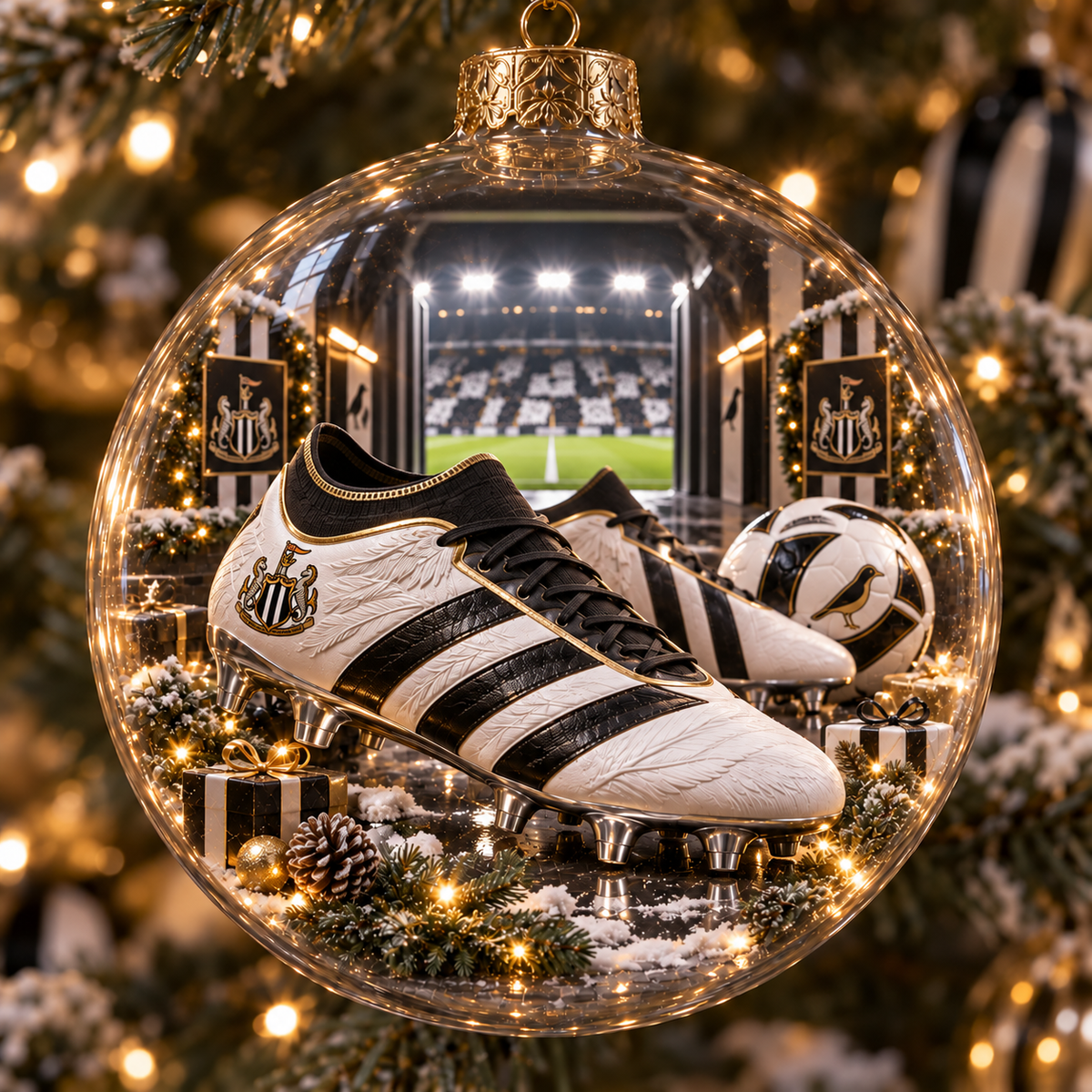 Howay the Lads Light-Up Football Heritage Ornament